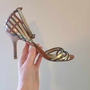 Coach Gold Metallic Camel Kamea Sandals